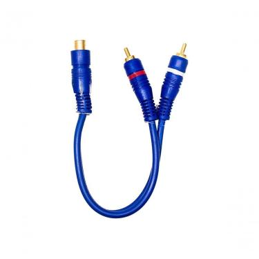 Imagem de Cabo de Áudio RCA NWT Y 1 RCA Fêmea + 2 RCA Macho para Conexão de Equipamentos com Plug...
