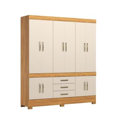 Imagem de Guarda Roupa Casal 10 Portas New Murano Cinamon Off White - Demóbile