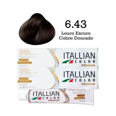 Imagem de 2 Unidades Coloração Itallian Color 6.43 Louro Escuro Cobre Dourado - 