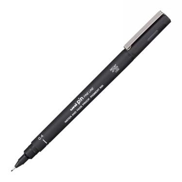 Imagem de Caneta Nanquim Fine Line Uni Pin 0.4 com Tinta Resistente à Água e ao Desbotamento para...