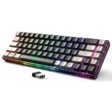 Imagem de Teclado sem fio para jogos GEODMAER 65% recarregável 68 teclas