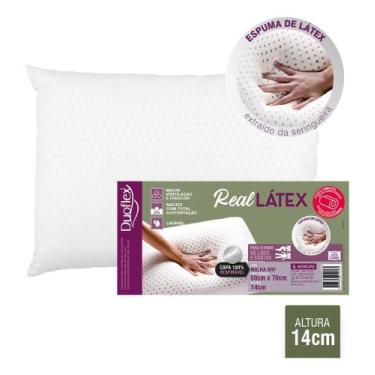 Imagem de Travesseiro Real Látex Natural 48x68cm Antiácaro Duoflex Cor - Congrat
