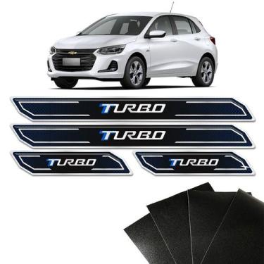 Imagem de Kit Soleira Onix Turbo Hatch Sedan 2020 E Protetor De Porta - SPORTINO