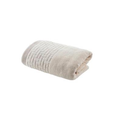 Imagem de Toalha De Rosto Super Soft Geométrico Corttex, Bege Claro