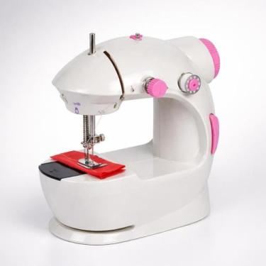Imagem de Máquina de costura portátil elétrica bivolt com pedal - Genérica