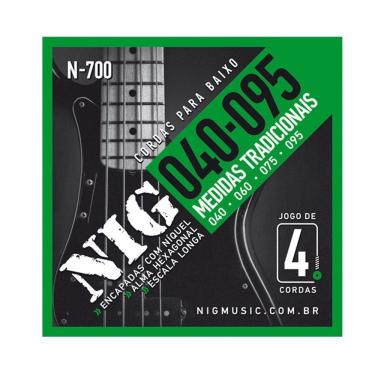 Imagem de Encordoamento para Baixo 4 Cordas N700 40-95 EC0245 para Contrabaixo Escala Longa com N...