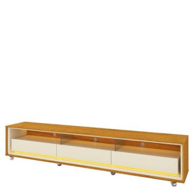 Imagem de Rack para TV até 85 Polegadas com LED 100% MDF 211,4cm Rodízios Requin