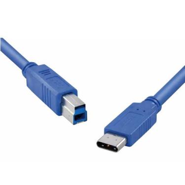 Imagem de Cabo USB-C para USB-B 3.0 1m Compatível com Impressoras - PONTO DO NER