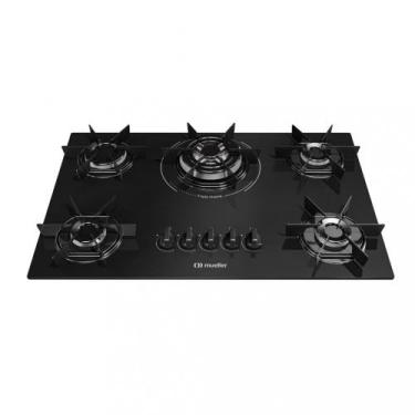Imagem de Cooktop 5 Bocas Tripla Chama MCG5BC Mueller, Preto, Bivolt