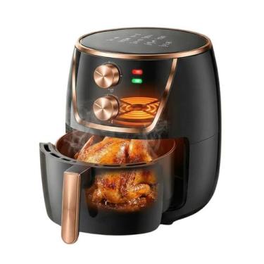 Imagem de Fritadeira Air Fryer Antiaderente Preta 6.5L Espaçosa Material Inox 17