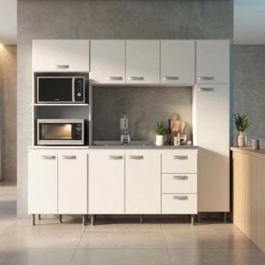 Imagem de Cozinha Compacta Ipanema 10 Portas 3 Gavetas Branca - Modern
