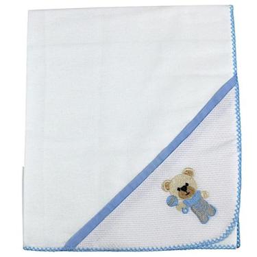 Imagem de Cueiro Bordado Flanelado Lumana  80x80cm  100% Algodão - Cores Variada