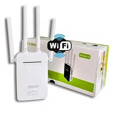 Imagem de Repetidor Wifi Amplificador De Sinal Mini Roteador 4 Antenas - Pix-Lin