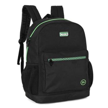 Imagem de Mochila Escolar Costas Adolescente Gamer Meninos Verde - Luxcel