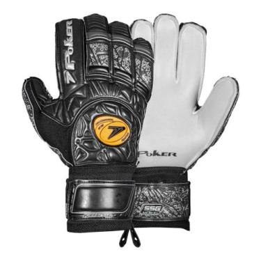 Imagem de Luva Goleiro Futebol Campo Poker Firmness 4 Profissional, 11, Preto