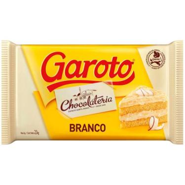 Imagem de Chocolate Garoto Barra 2,1Kg Branco, Chocolate Branco
