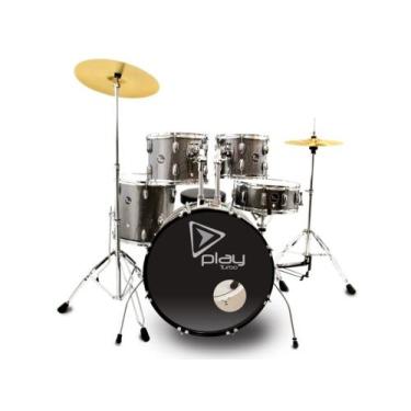 Imagem de Bateria Turbo Play Madeira Bwood 20/10/12/14/14cx Pratos