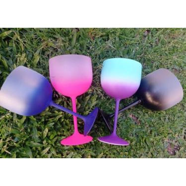 Imagem de Taça de Gin Degrade Coloridas para Drink - Alexa Presentes, Roxo