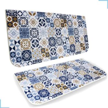 Imagem de Mesa p/ sala branca Retrátil com Estampa Escritório / Quarto / sala - 