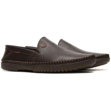 Imagem de SAPATO MOCASSIM MASCULINO FREEWAY LOGAN X EM COURO Cor:MalbecTamanho:4