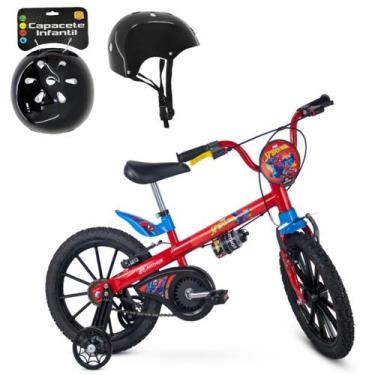 Imagem de Bicicleta Infantil Aro 16 Homem Aranha Spider-man + Capacete - Nathor