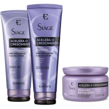 Imagem de Combo Siàge Acelera o Crescimento: Shampoo 250ml + Máscara Capilar 250
