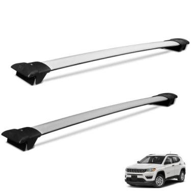 Imagem de Rack Travessa de Teto Jeep Compass 2020 a 2022 Alumínio Prata - Track