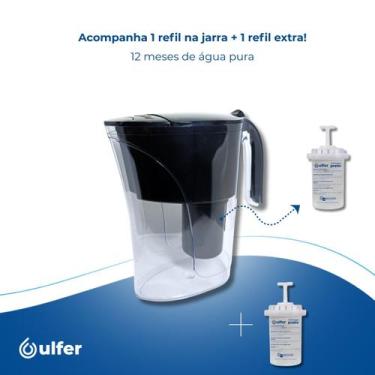 Imagem de Jarra Purificadora de Água Ulfer Bacfree Com Refil Extra Preto - ULFER