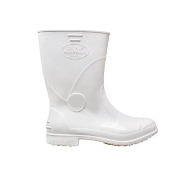 Imagem de Bota Galocha de PVC Com Forro Cano Médio - CALFOR, 46/47, Branco