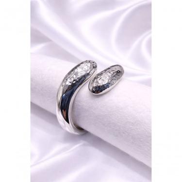 Imagem de Bracelete Feminino 13007D Liga Metálica Largo 6cm X 5cm Prata Elegante Moderno Luxo