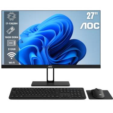Imagem de Computador AllinOne 23.8 AOC D241713  Intel Core i713620H, 16GB DDR4, 
