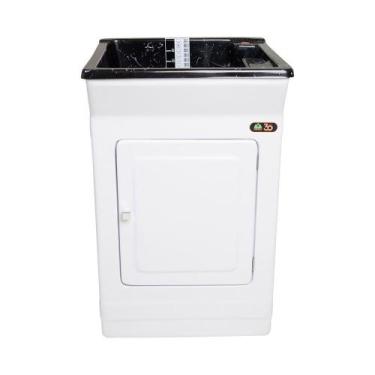 Imagem de Tanque de Lavar Roupa Fiberblu Berlim 40 Litros Granitado Preto, Único