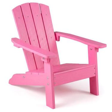 Imagem de Cadeira Adirondack Infantil Giantex Rosa em HIPS para Uso Externo