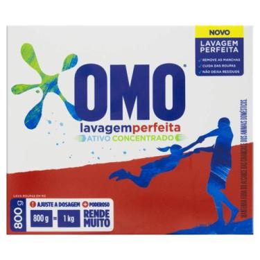Imagem de Lava Roupas Em Pó Omo 800g Lavagem Perfeita