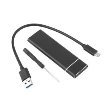 Imagem de Case USB C 3.1 Gen2 10Gbps Para SSD M2, Enclosure Externa De Protocolo