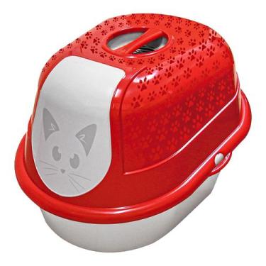 Imagem de Caixa De Areia Higiênica Para Gatos Toalete Fechado Antiodor E Porta -