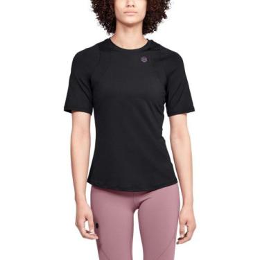 Imagem de Camiseta de Treino Feminina Under Armour Rush SS, Preto, PP
