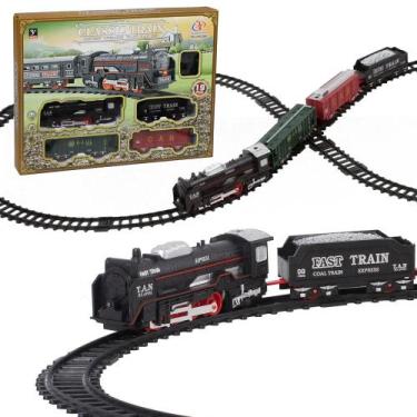 Imagem de Trem Antigo Trenzinho Brinquedo Meninos Grande Luz Trilhos - Toysmart
