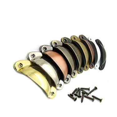 Imagem de 2 pcs retro gaveta de cozinha gaveta maçaneta maçaneta e mobiliário maçanetas armário de handware antique bronze shell puxe alças YYDFPIIA (Color : 9)