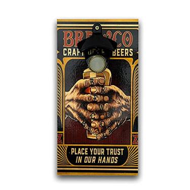 Imagem de Abridor Garrafas Parede Bebida Brewco Mdf Com Imã 25x13 Cm