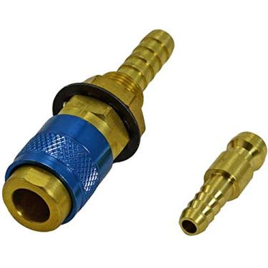 Imagem de RIVERWELD Conector de mangueira de conexão rápida de argônio para QQ300 PTA DB SR WP 17 18 26 tocha de soldagem TIG cor azul