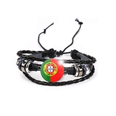 Imagem de Pulseira Bandeira de Portugal Unissex e Ajustável