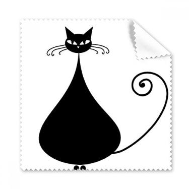 Imagem de Pano de limpeza para limpeza de tela de telefone preto para amantes de gatos Halloween com 5 peças