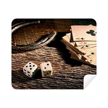 Imagem de Pano de limpeza para fotos de pôquer de dados, 2 peças, tecido de camurça