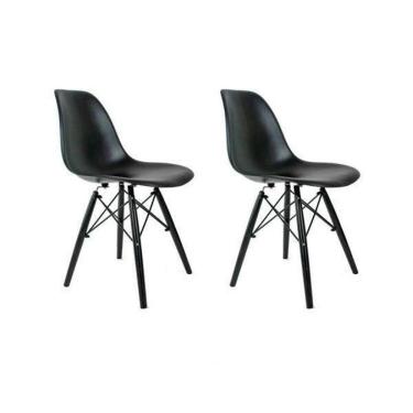 Imagem de Kit 2 Cadeiras Eames Em Madeira E Pp Blackedition Prolar
