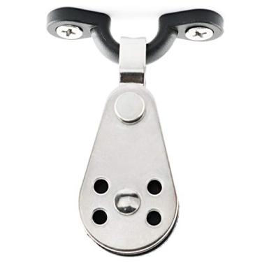 Imagem de Lind Kitchen 2 conjuntos de bloco de polia de aço inoxidável com olhos e parafusos para Kayak Canoe Kit de carrinho de âncora de barco