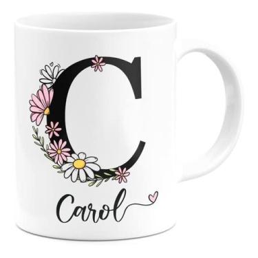 Imagem de Caneca Personalizada Com Inicial + Nome - Todas Os Nomes