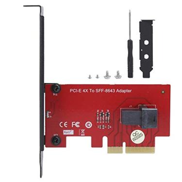 Imagem de Cuifati Placa adaptadora SFF-8643 para PCI-E 4X, 1 conector fêmea mini SAS HD (SFF-8643, 36-pinos) para Windows Server 2012 R2 Linux Series Fedora SUSE Red Hat