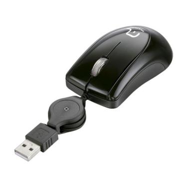 Imagem de Mouse Óptico Com Fio 800Dpi Retrátil - Multilaser Mo205