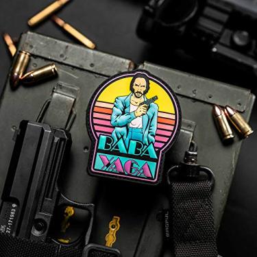 Imagem de NEO Tactical Gear John Wick 1980's Miami Vice Mashup Baba Yaga PVC Morale Patch – Hook & Loop Backed by